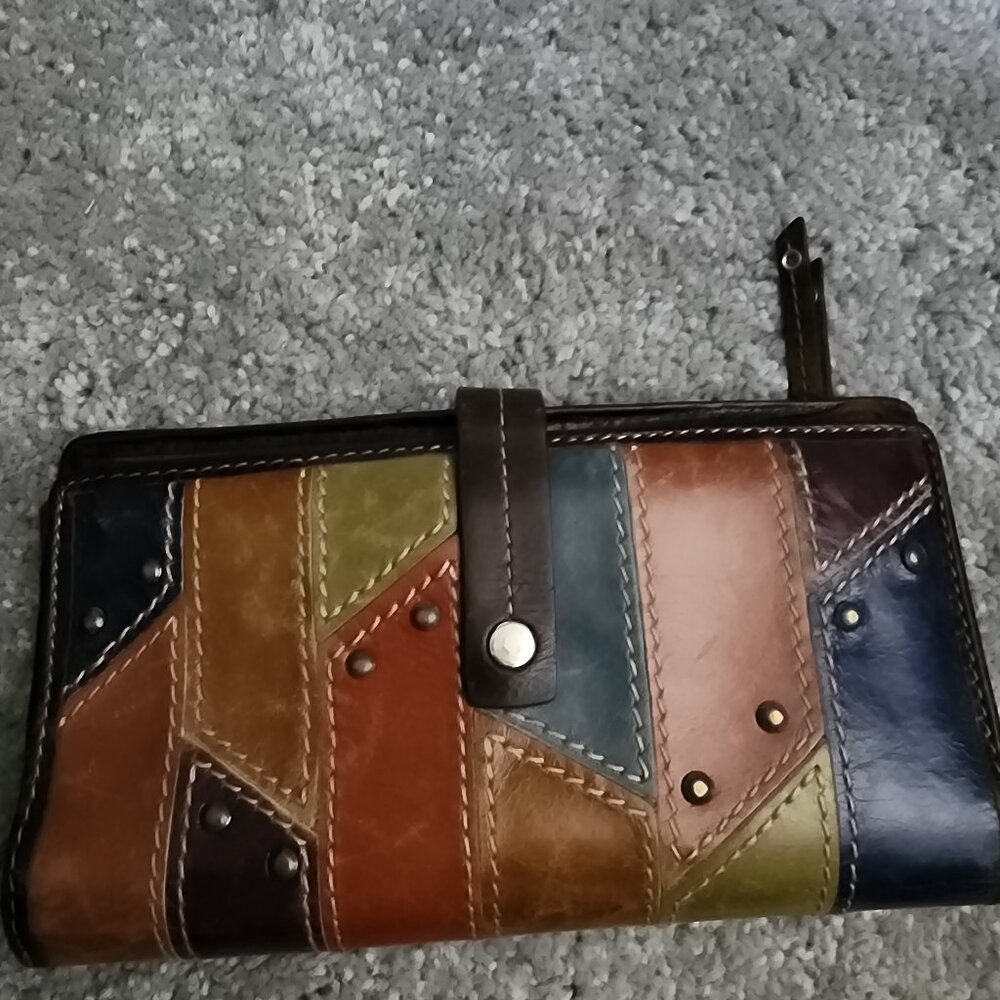 Fossil multi colored wallet